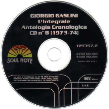 2CD Giorgio Gaslini: L'Integrale (Antologia Cronologica) CD N°7 (1973), CD N°8 (1973-74)