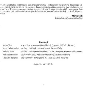 CD Giovanni Sammartini: Notturni A 4, Flutta Traversiere, Due Violini E Basso (MS, Zurich)