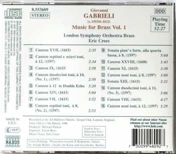 CD Giovanni Gabrieli: Music For Brass Vol. 1