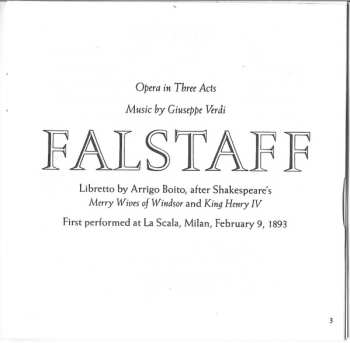 2CD/Zestaw pudełkowy Giuseppe Verdi: Falstaff