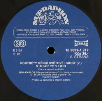 2LP Giuseppe Verdi: Géniové Světové Hudby V.