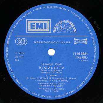 3LP/Zestaw pudełkowy Giuseppe Verdi: Rigoletto (3xLP + BOX + BOOKLET)