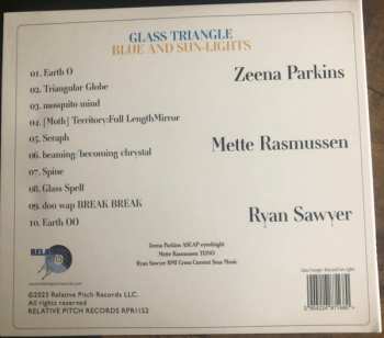 CD Glass Triangle: Blue And Sun​-​lights