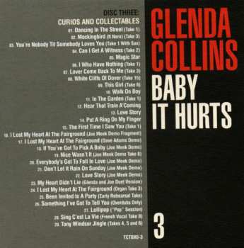 3CD/Zestaw pudełkowy Glenda Collins: Baby It Hurts (The Holloway Road Sessions 1963-1966 Singles, Sessions, Outtakes, Demos And More)