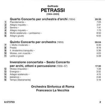 CD Symphony Orchestra Of Rome: Concertos For Orchestra Nos. 4–6