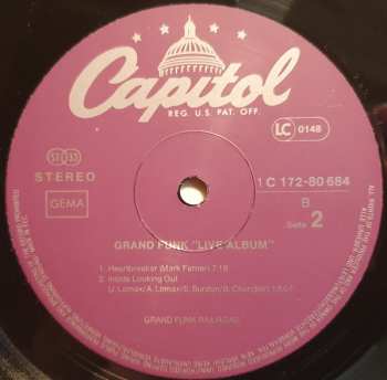 2LP Grand Funk Railroad: Live Album