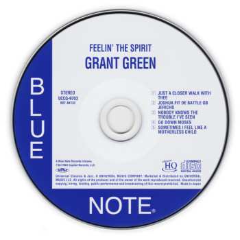 CD Grant Green: Feelin' The Spirit LTD