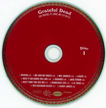 3CD The Grateful Dead: Fox Theatre, St. Louis, MO (12/10/71)