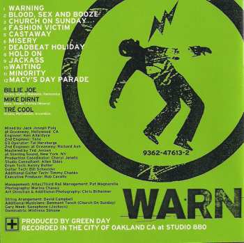 CD Green Day: Warning: