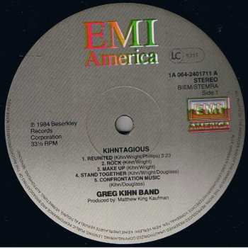 LP Greg Kihn Band: Kihntagious