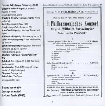 6CD/DVD/Zestaw pudełkowy Gregor Piatigorsky: The Art Of  (Rare 78s Unissued Studio Recordings, Public Performances And Broadcasts)