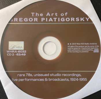 6CD/DVD/Zestaw pudełkowy Gregor Piatigorsky: The Art Of  (Rare 78s Unissued Studio Recordings, Public Performances And Broadcasts)