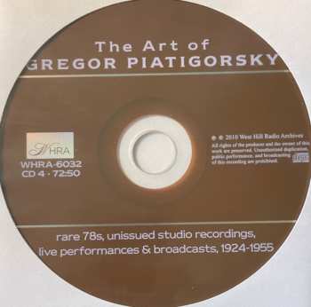 6CD/DVD/Zestaw pudełkowy Gregor Piatigorsky: The Art Of  (Rare 78s Unissued Studio Recordings, Public Performances And Broadcasts)
