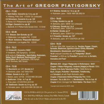 6CD/DVD/Zestaw pudełkowy Gregor Piatigorsky: The Art Of  (Rare 78s Unissued Studio Recordings, Public Performances And Broadcasts)