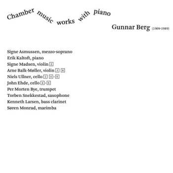 CD Gunnar Berg: Chamber Music Works With Piano