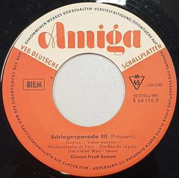 SP Günter Friess Sextett: Schlager-Parade III