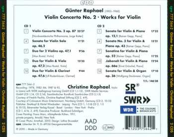 2CD Günter Raphael: Violin Concerto; Works for Violin