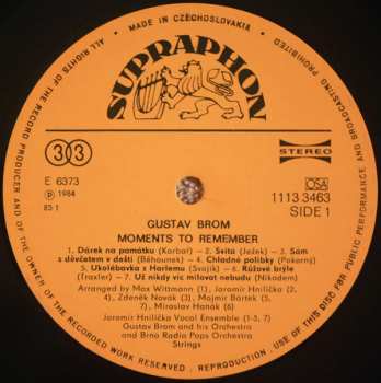 LP Gustav Brom: Dárek Na Památku (Moments To Remember)