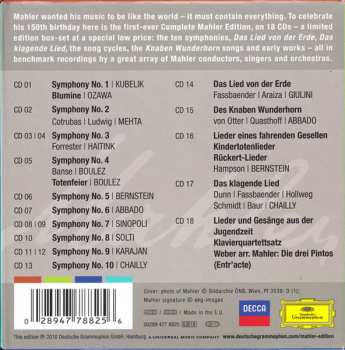 18CD/Zestaw pudełkowy Gustav Mahler: Gustav Mahler - Complete Edition LTD