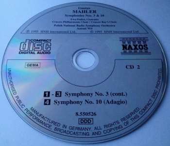 2CD Gustav Mahler: Symphony No. 3 / Symphony No. 10 (Adagio)