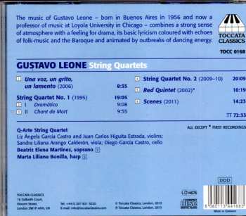 CD Gustavo Leone: String Quartet Nos. 1 and 2 - Una Voz, Un Grito, Un Lamento - Red Quintet - Scenes