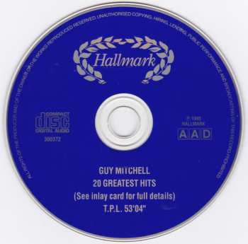 CD Guy Mitchell: 20 Greatest Hits