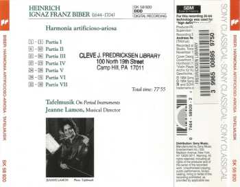 CD Heinrich Ignaz Franz Biber: Harmonia Artificioso-Ariosa