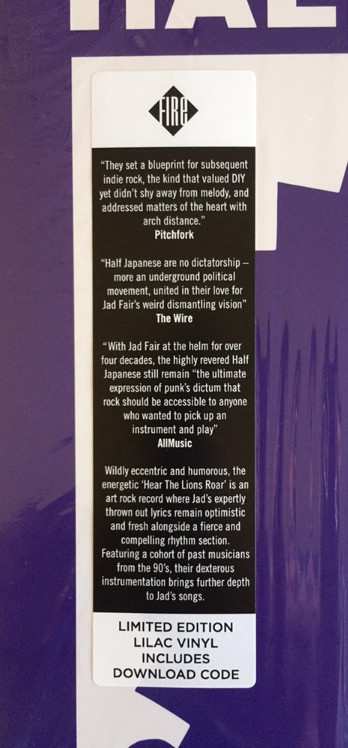 LP 1/2 Japanese: Hear The Lions Roar LTD | CLR