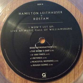 LP Hamilton Leithauser: I Won't Let Up: Live At Music Hall Of Williamsburg