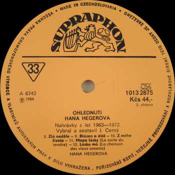 LP Hana Hegerová: Ohlédnutí
