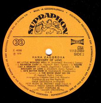 LP Hana Zagorová: Breviary Of Love