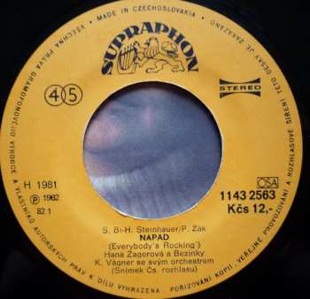 SP Hana Zagorová: Nápad (Everybody's Rocking') / Sloky Trochu Smutné Lásky
