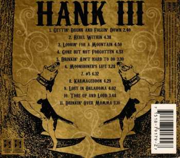 CD Hank Williams III: Rebel Within DIGI