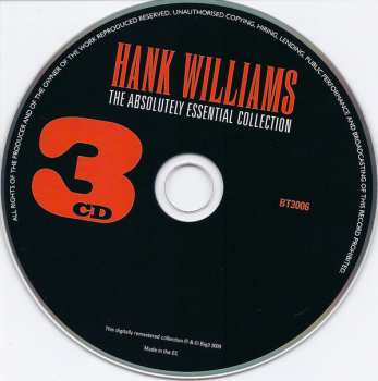 3CD Hank Williams: The Absolutely Essential Collection