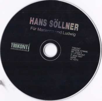 CD Hans Söllner: Für Marianne Und Ludwig