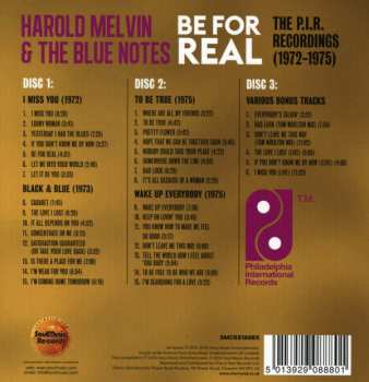 3CD/Zestaw pudełkowy Harold Melvin And The Blue Notes: Be For Real (The P.I.R. Recordings 1972-1975)