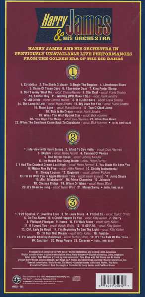3CD Harry James And His Orchestra: Bandstand Memories 1938 to 1948