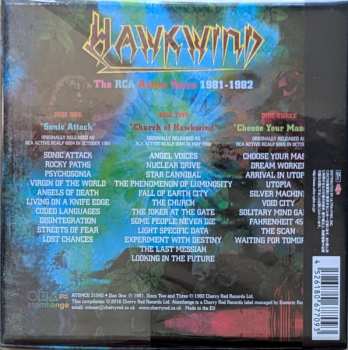 3CD/Zestaw pudełkowy Hawkwind: The RCA Active Years 1981-1982
