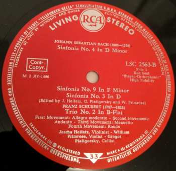 LP Jascha Heifetz: Heifetz/Primrose/Piatigorsky