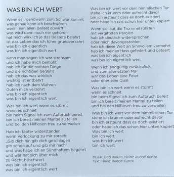 CD Heinz Rudolf Kunze: Angebot Und Nachfrage