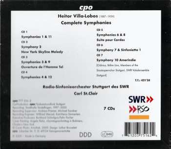7CD/Zestaw pudełkowy Heitor Villa-Lobos: Complete Symphonies