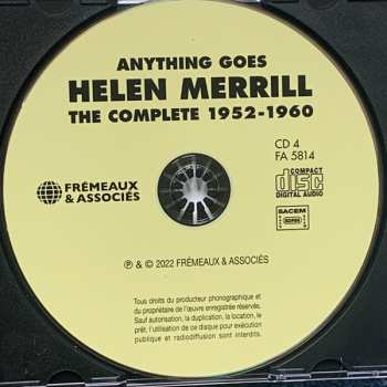 4CD/Zestaw pudełkowy Helen Merrill: Anything Goes (The Complete 1952-1960)