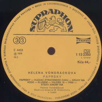 LP Helena Vondráčková: Paprsky