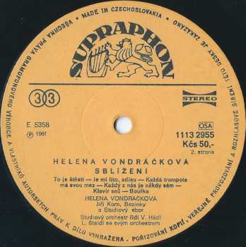 LP Helena Vondráčková: Sblížení
