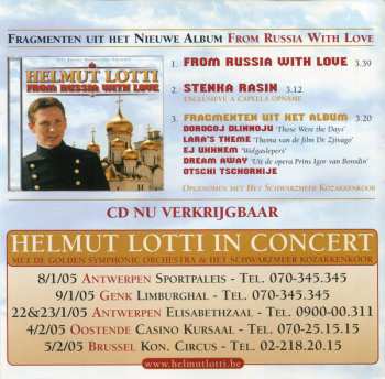 CD Helmut Lotti: Fragmenten Uit Het Nieuwe Album From Russia With Love