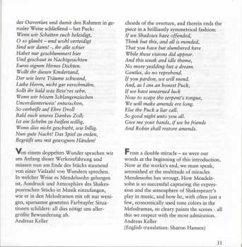 CD Felix Mendelssohn-Bartholdy: Ein Sommernachtstraum Opus 21 / Opus 61