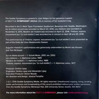 CD Seattle Symphony Orchestra: Sur Le Même Accord / Les Citations / Mystère De L'Instant / Timbres, Espace, Mouvement