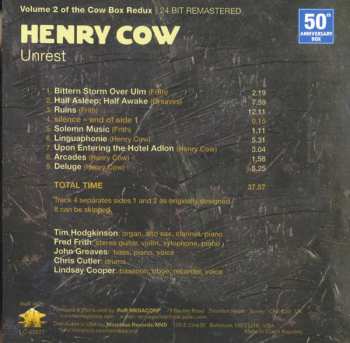 17CD/DVD/Zestaw pudełkowy Henry Cow: The Henry Cow Box Redux: The Complete Henry Cow  50th Anniversary