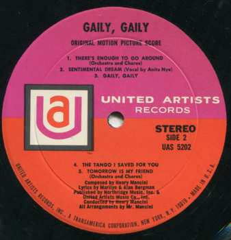 LP Henry Mancini: Gaily, Gaily (The Original Motion Picture Score)