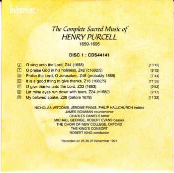 11CD/Zestaw pudełkowy Henry Purcell: The Complete Sacred Music Of Henry Purcell